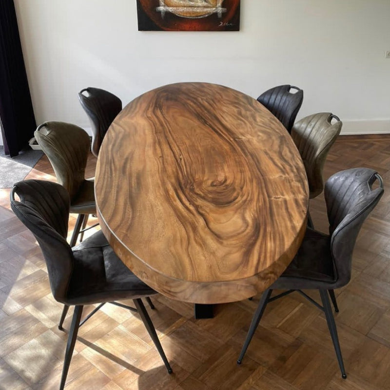 Suar Oval Tree Trunk Table Manado 
